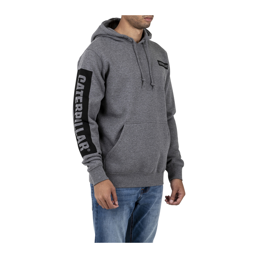 Caterpillar Triton Block Hoody Philippines - Mens Hoodies - Dark Grey 28634RLHV